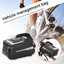 Reflective Bike Frame Bag With Touch Screen Phone Pocket - 6.5 Inches, Secure Phone Holder For Cycling