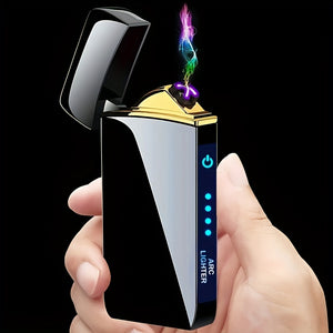 Dual Arc Plasma USB Lighter with Windproof Technology and LED Power Display