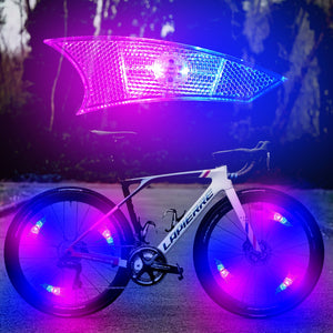 3-Mode LED Neon Bicycle Wheel Spoke Light - Waterproof, Easy To Install, Battery-Powered Bike Safety Warning Light!