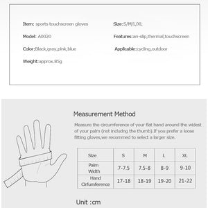 Warm and Cozy Thermal Touch Gloves with Anti-Slip Grip for Winter Sports