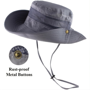 Stay Cool & Protected: Unisex Fisherman Hat - Wide Brim, Mesh Breathable, Perfect for Hiking, Camping & Outdoor Activities!