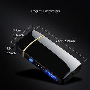 Dual Arc Plasma USB Lighter with Windproof Technology and LED Power Display