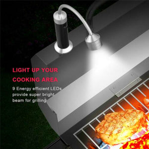 2pcs Bright LED BBQ Lights - 360° Flexible Gooseneck, Perfect for Reading, Working, Outdoor Barbecue Grilling & Camping - Also Ideal for Emergency Lighting!