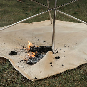 Camping Fireproof Cloth: Flame Retardant Insulation Mat Blanket for Outdoors Picnic & Barbecue - Glass Coated Heat Insulation!