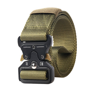 Durable Tactical Belt for Men - Multi-Functional Buckle, Perfect for Outdoor Hunting and Marine Corps Activities