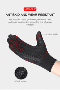 Warm and Windproof Unisex Full Finger Touchscreen Gloves for Winter Sports and Skiing