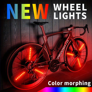 1pc Waterproof Bicycle Wheel LED Neon Light for Safety and Style - Battery Operated Bike Accessory