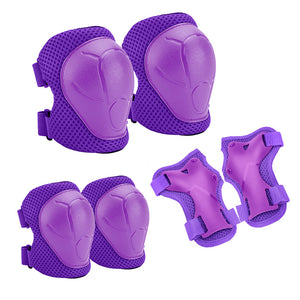 6pcs Protective Gear Set for Kids Aged 3-7 - Knee Pads, Elbow Pads, and Wrist Guards for Cycling, Skateboarding, and Roller Skating - Comfortable and Durable with Adjustable Straps