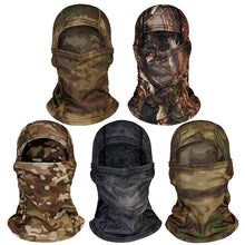 CamouflaBalaclava Outdoor Fishing Hunting Hood Face Mask Metallic Black Cover Scarf