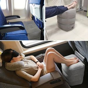 1pc Inflatable Foot Rest Pillow For Travel, Comfortable And Supportive Foot Pad For Airplanes, Cars, And Buses