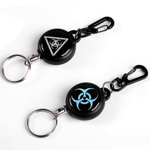 1pc Heavy Duty Retractable Keychain, Key Chain Ring