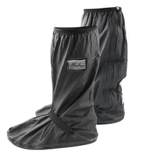 High Visibility Black Waterproof Rain Boot Covers With Reflective Strips For Motorcycle And Bike Riders