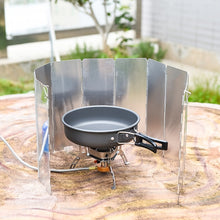 Foldable Gas Stove Windshield - 10/12 Plates - Windproof Screen for Outdoor Camping Coo- Lightweight Aluminium Alloy