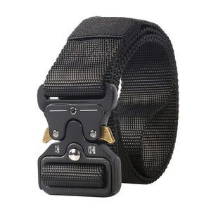 Durable Tactical Belt for Men - Multi-Functional Buckle, Perfect for Outdoor Hunting and Marine Corps Activities