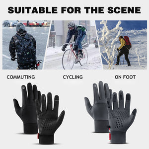 Outdoor Sports Gloves, Winter Gloves Fleece Warm, Running And Cycling Non-slip Gloves