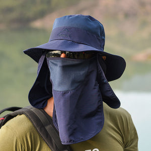 Sun Protection Bucket Hat With Removable Face Mask - Perfect For Summer Outdoor Activities