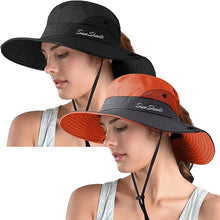 UV Protection Sun Hat with Wide Brim and Ponytail Hole - Perfect for Beach, Outdoor Activities and Travel