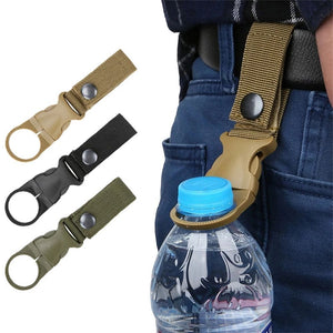 Clip-On Water Bottle Holder: Multifunctional Nylon Webbing Buckle for Secure Carrying