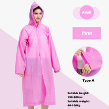 Stylish Waterproof Raincoat with Adjustable Hood - Reusable and Thickened for Ultimate Protection