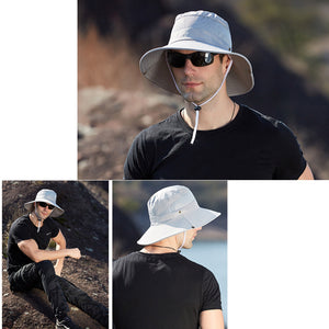 Stay Cool & Protected: Unisex Fisherman Hat - Wide Brim, Mesh Breathable, Perfect for Hiking, Camping & Outdoor Activities!