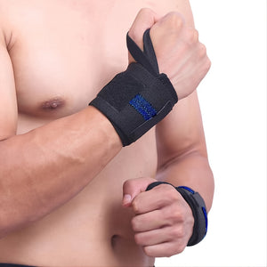 1 pair Premium Wrist Support for Crossfit, Strength Training, and American Football - Reduce Pain and Improve Performance with Professional Grade Band Wrap