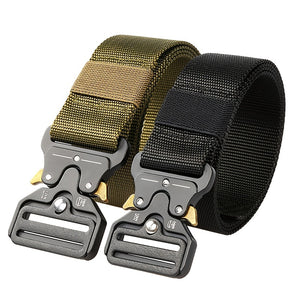 Durable Tactical Belt for Men - Multi-Functional Buckle, Perfect for Outdoor Hunting and Marine Corps Activities