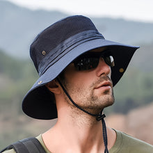 Men's Summer Fashion Panama Bucket Anti-UV Sun Hat Fisherman's Breathable Hat For Holiday Outdoor Sun Protection