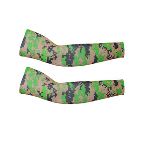 1pair CamouflaCycling Arm Sleeves for Men and Women - Sun Protection and Cooling Ice Silk Material