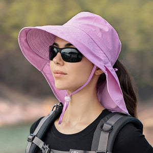 1pc Outdoor Wide Brim Anti-UV Bucket Hat, For Hiking, Camping, Fishing