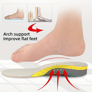 Orthopedic Insoles With Arch Support And Shock-Absorbing Heel For Flat Feet, Pronation, And Plantar Fasciitis Relief