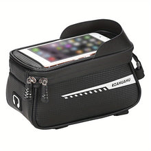 Reflective Bike Frame Bag With Touch Screen Phone Pocket - 6.5 Inches, Secure Phone Holder For Cycling