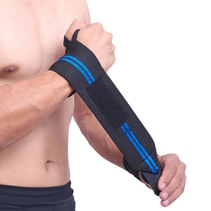 1 pair Premium Wrist Support for Crossfit, Strength Training, and American Football - Reduce Pain and Improve Performance with Professional Grade Band Wrap