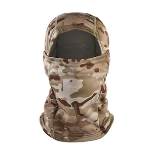 CamouflaBalaclava Outdoor Fishing Hunting Hood Face Mask Metallic Black Cover Scarf