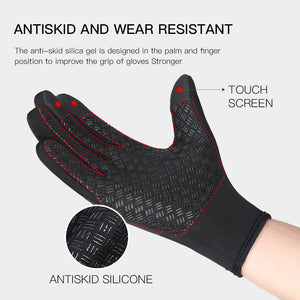 Unisex Winter Touch Screen Fleece Gloves, Windproof Waterproof For Sports Skiing