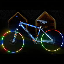 Reflective Bike Stickers - High Visibility Fluorescent MTB Bicycle Strips for Safe Cycling