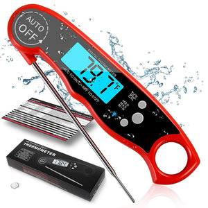 Waterproof Digital Food Thermometer with Bright LCD Screen - Accurate CooProbe for Perfectly Cooked Meals