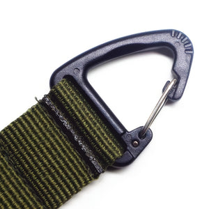 Durable Multifunctional Carabiner with Tactical Belt and Nylon Webbing for Hanging Backpacks and Gear - Perfect for Outdoor Adventures