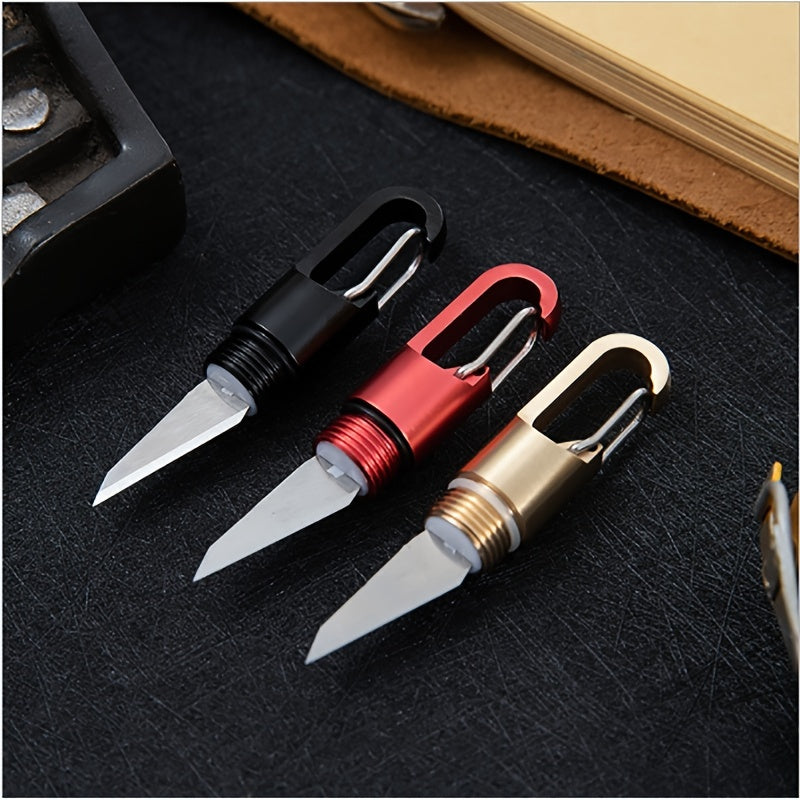 1pc Portable Mini Knife, Multifunctional EDC Key Ring Pendant