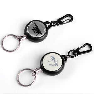 1pc Heavy Duty Retractable Keychain, Key Chain Ring