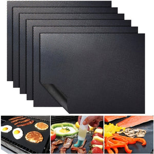 Premium Non-Stick BBQ Grill Mat - Heat Resistant, Easy to Clean Cooand Grilling Sheet - Perfect for Outdoor BBQs and Ba- LarSize 40x33cm (15.74x12.99in)