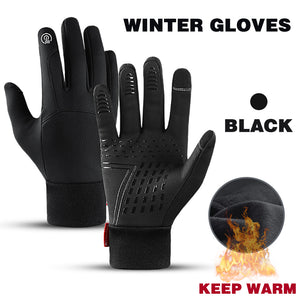 Outdoor Sports Gloves, Winter Gloves Fleece Warm, Running And Cycling Non-slip Gloves