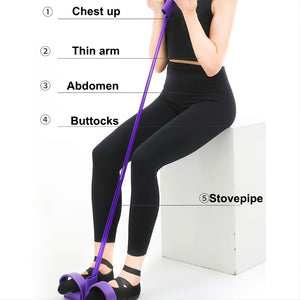 Pedal Puller Resistance Band - Full Body Workout for Fitness, Sit-ups, Yoga, and Exercise