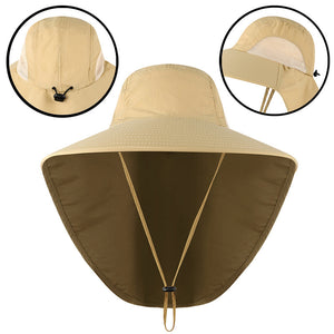 Stay Protected in the Sun with this Fishing Sun Hat - UV Protection, Neck Cover, Wide Brim, and More!