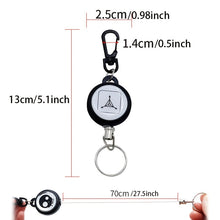 1pc Heavy Duty Retractable Keychain, Key Chain Ring