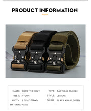 Durable Tactical Belt for Men - Multi-Functional Buckle, Perfect for Outdoor Hunting and Marine Corps Activities