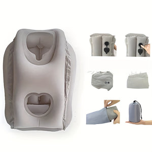 1pc Inflatable Travel Pillow: Get Maximum Comfort & Support On the Go!