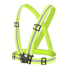 1pc High Visibility Reflective Vest For Running And Night Riding - Adjustable Strap For Adults And Children - Stay Safe And Visible In Low Light Conditions