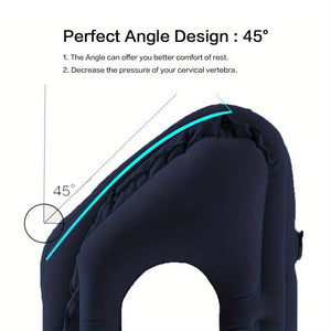 1pc Inflatable Travel Pillow: Get Maximum Comfort & Support On the Go!