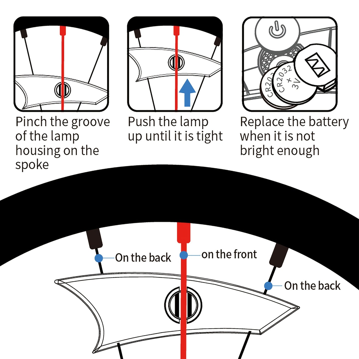 3-Mode LED Neon Bicycle Wheel Spoke Light - Waterproof, Easy To Install, Battery-Powered Bike Safety Warning Light!