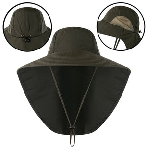 Stay Protected in the Sun with this Fishing Sun Hat - UV Protection, Neck Cover, Wide Brim, and More!